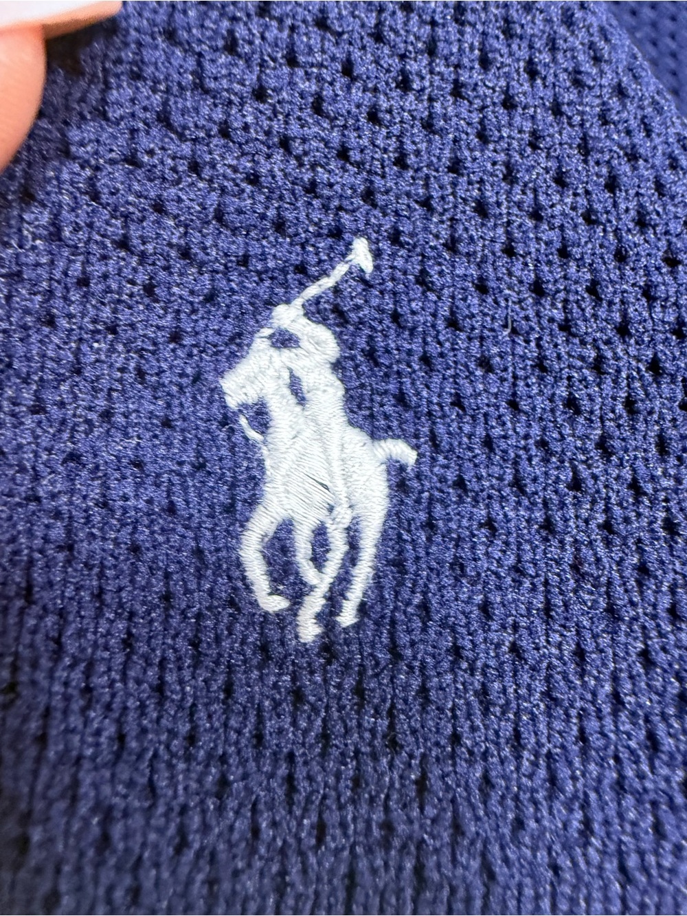 Ralph Lauren Navy Polo Dress with Green and White Stripe - Picture 12 of 16